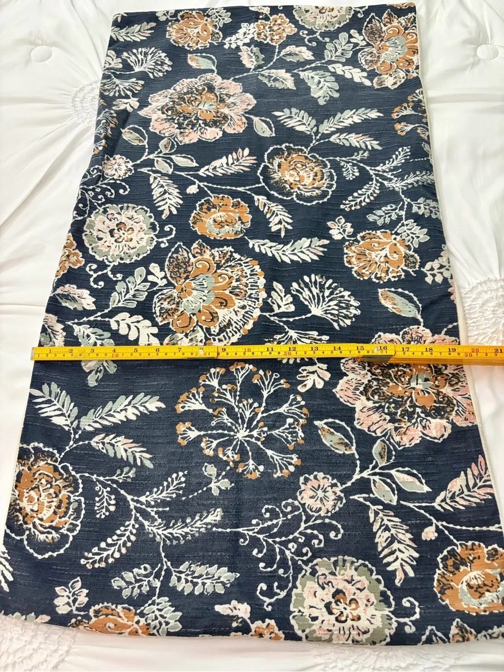Threshold Navy Blue Bohemian Floral Cotton Blend Rectangular Shams